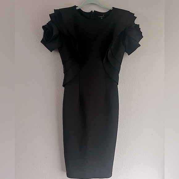 Rosette sleeve pencil dress - Picture 1 of 5